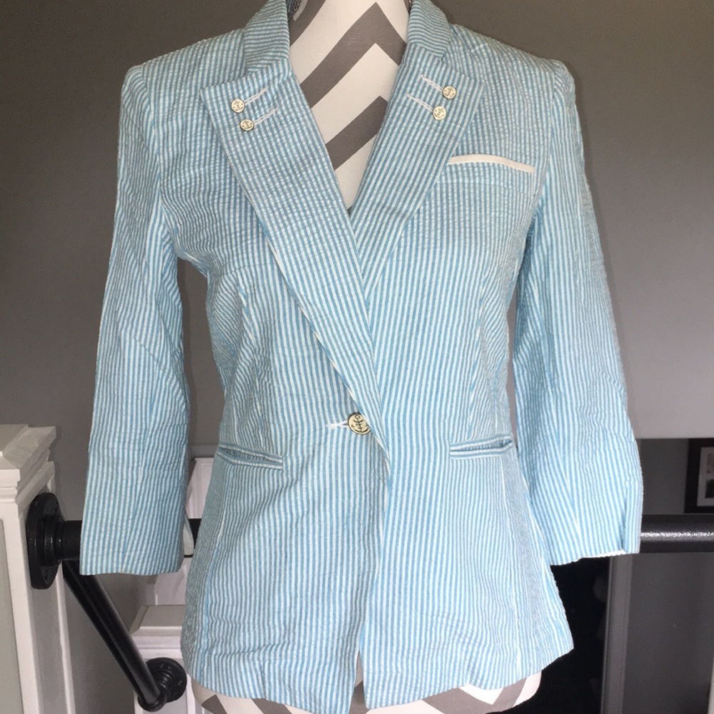 Nautical, Seersucker Blazer